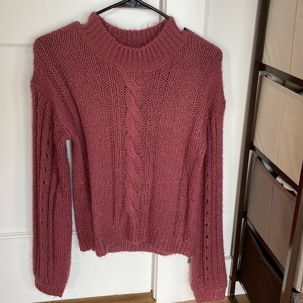 Rose knit sweater size girls XL (14-16)